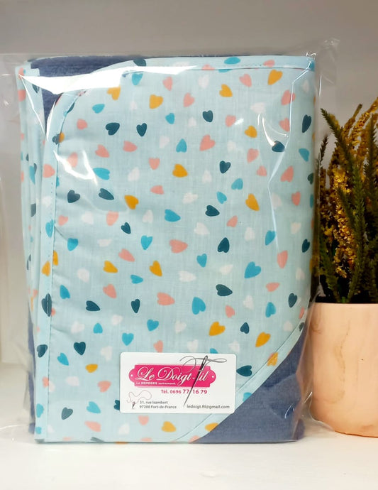 Cape de bain "BLEU OPALE"