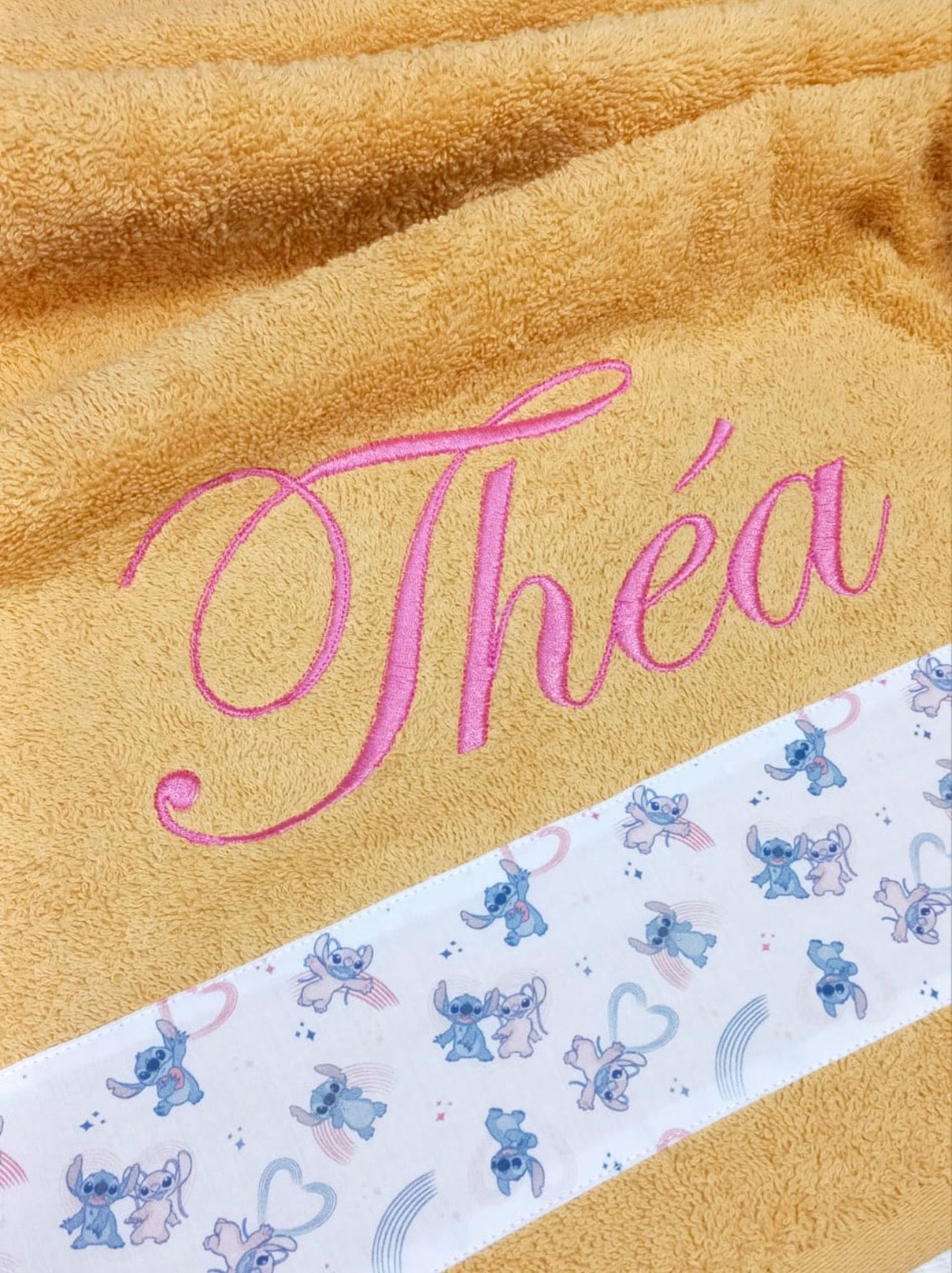 Drap de Douche "STITCH" Moutarde