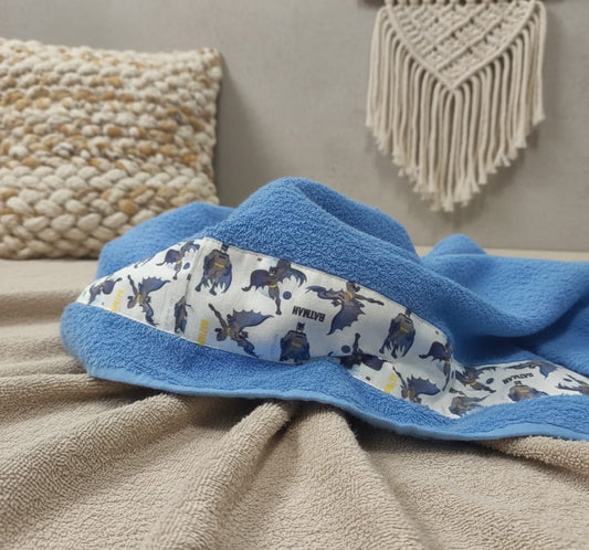 Drap de Douche "BATMAN" Bleu Ciel