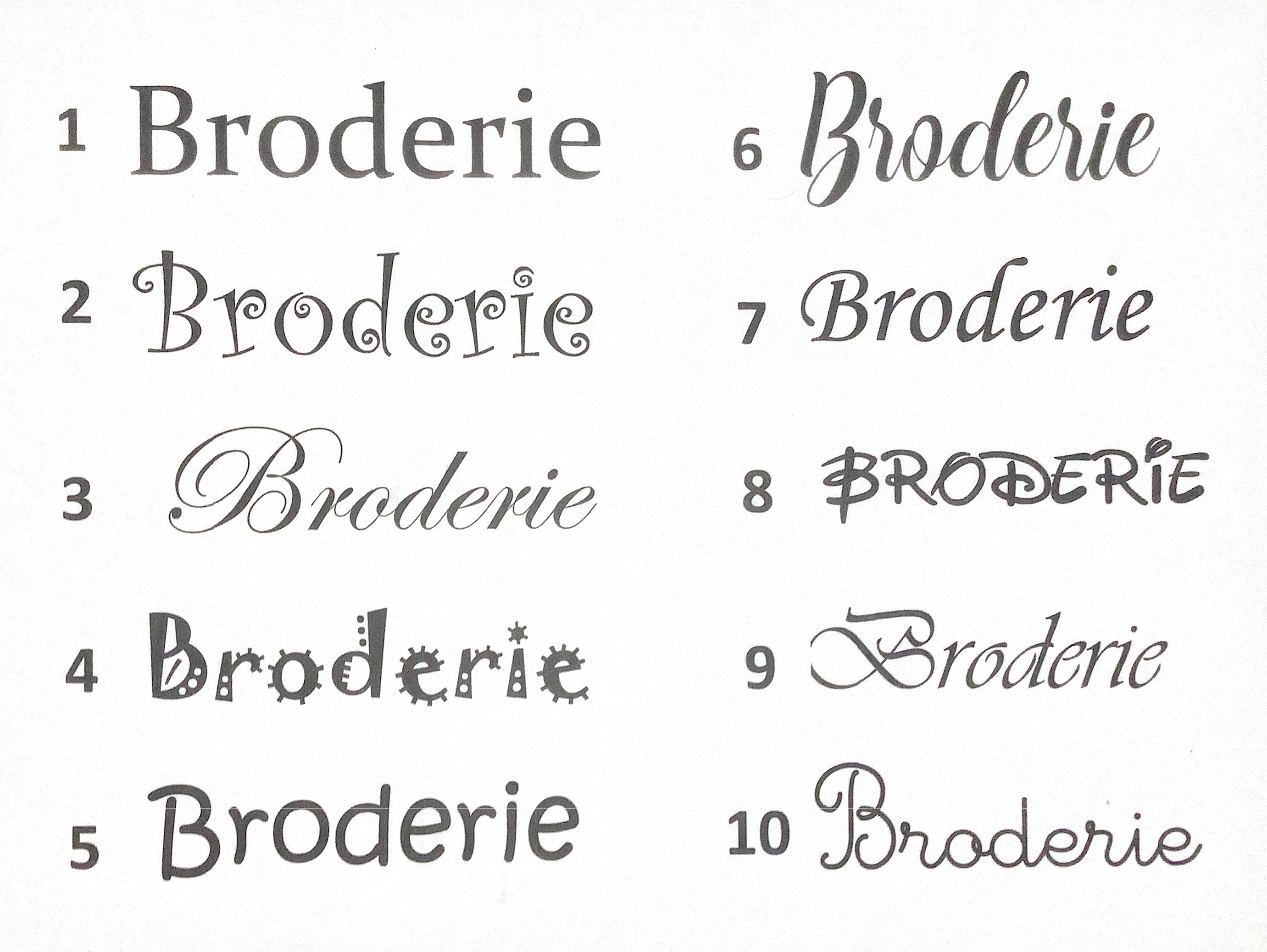 Aperçu des polices de personnalisation