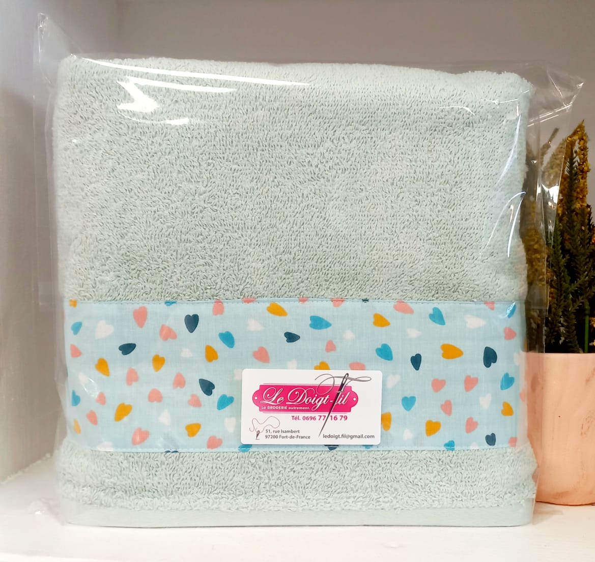 Drap de Douche "Vert d'eau"