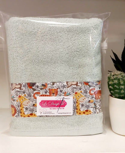Serviette de Toilette "SAFARI" (vert d'eau)