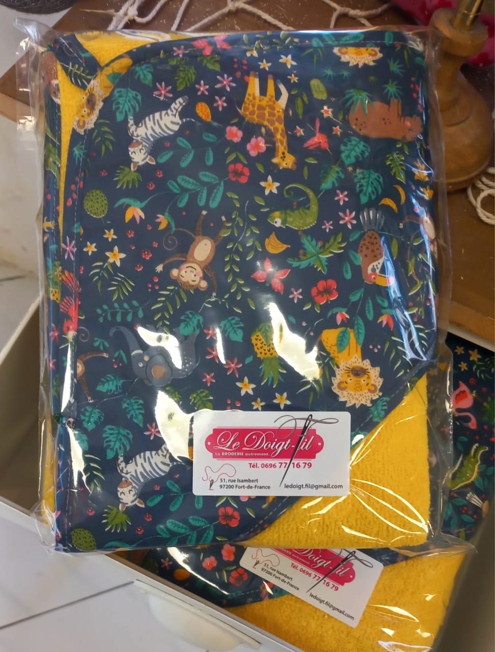 Cape de bain "BUENOS AIRES" Jaune Vitaminé