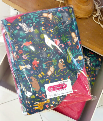 Cape de bain "BUENOS AIRES" Framboise