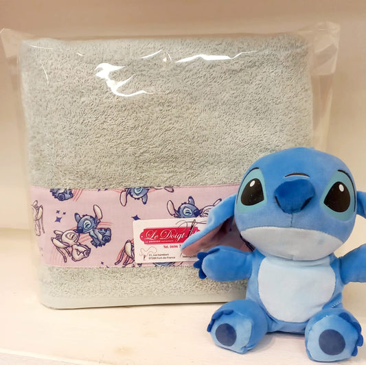 Drap de Douche "STITCH" Vert d'Eau